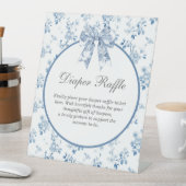 Franse Chinoiserie Diaper Raffle Sign Reclamebord Met Voetstuk (Insitu)