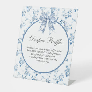 Franse Chinoiserie Diaper Raffle Sign Reclamebord Met Voetstuk