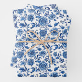 Franse Chinoiserie Floral Inpakpapier Vel (In situ)