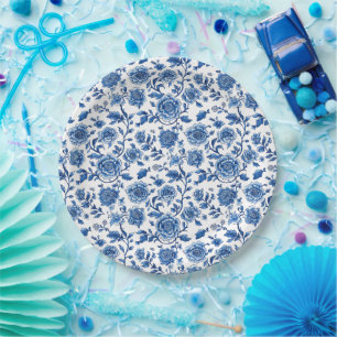 Franse Chinoiserie Floral Papieren Bordje