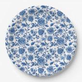 Franse Chinoiserie Floral Papieren Bordje (Voorkant)
