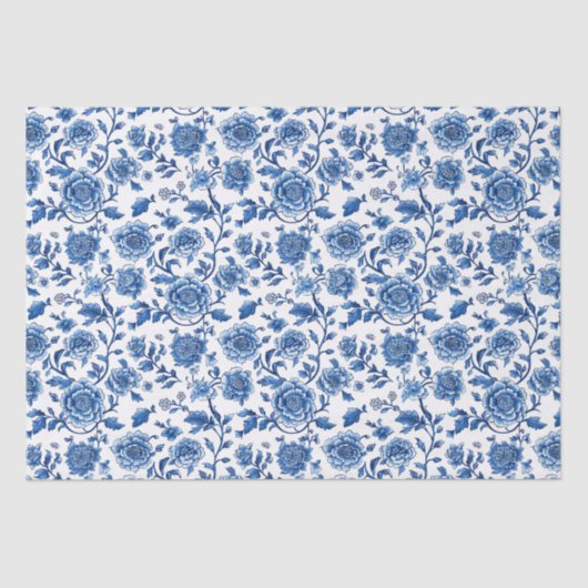 Franse Chinoiserie Floral Tissuepapier (Voorkant)