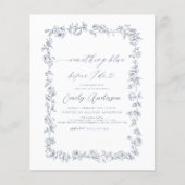 Franse Chinoiserie Iets blauw Vrijgezellenfeest Flyer (Voorkant)