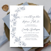 Franse Chinoiserie Iets blauw Vrijgezellenfeest Flyer