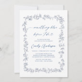 Franse Chinoiserie Iets blauw Vrijgezellenfeest Kaart (Voorkant)