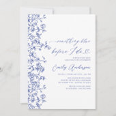 Franse Chinoiserie Iets blauw Vrijgezellenfeest Kaart (Voorkant)