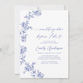 Franse Chinoiserie Iets blauw Vrijgezellenfeest Kaart (Voorkant)