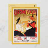  Franse chocolade adverteren Briefkaart (Voorkant / Achterkant)