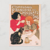 Franse chocolade en  thee Steinlen Poster Briefkaart (Voorkant)