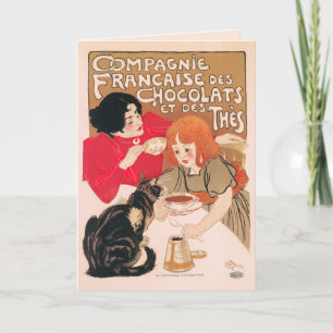 Franse chocolade en  thee Steinlen Poster Kaart