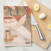 Franse chocolade en  thee Steinlen Poster Theedoek (Quarter Fold)