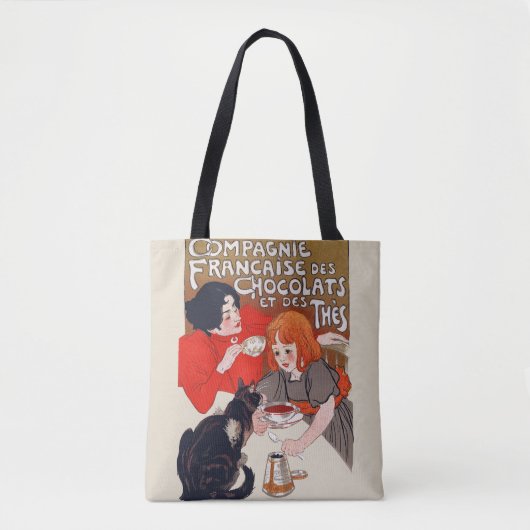Franse Chocolade Feest Steinlen Kunst Tote Bag (Voorkant)