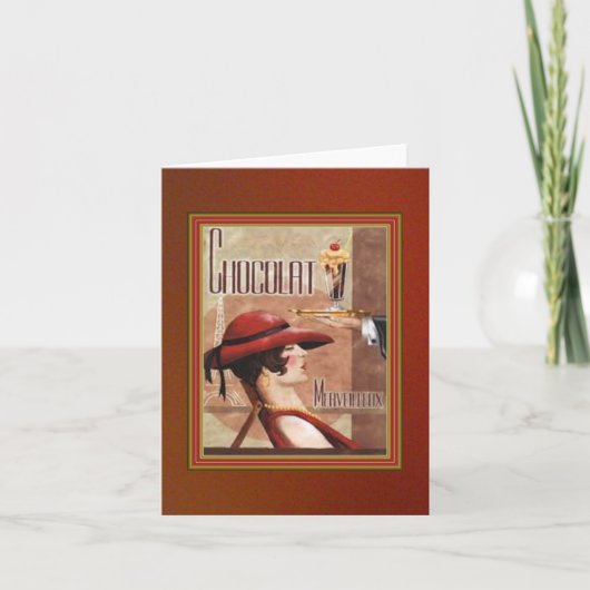 Franse Chocolade Note Kaart (Voorkant)