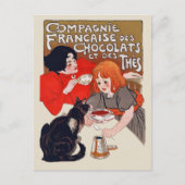 Franse chocolade partij Steinlen Art Briefkaart (Voorkant)