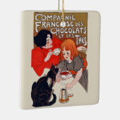 Franse chocolade partij Steinlen Art Keramisch Ornament (Rechts)
