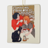 Franse chocolade partij Steinlen Art Keramisch Ornament (Links)