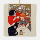 Franse chocolade partij Steinlen Art Keramisch Ornament (Achterkant)