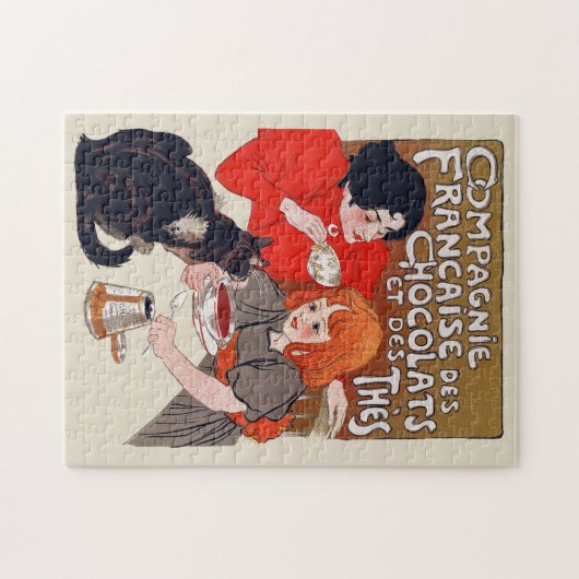Franse chocolade partij Steinlen Art Legpuzzel (Horizontaal)
