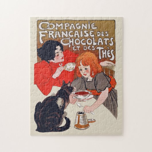 Franse chocolade partij Steinlen Art Legpuzzel (Verticaal)