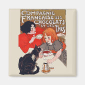 Franse chocolade partij Steinlen Art Magneet (Voorkant)