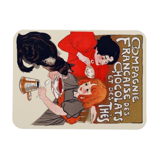 Franse chocolade partij Steinlen Art Magneet (Horizontaal)