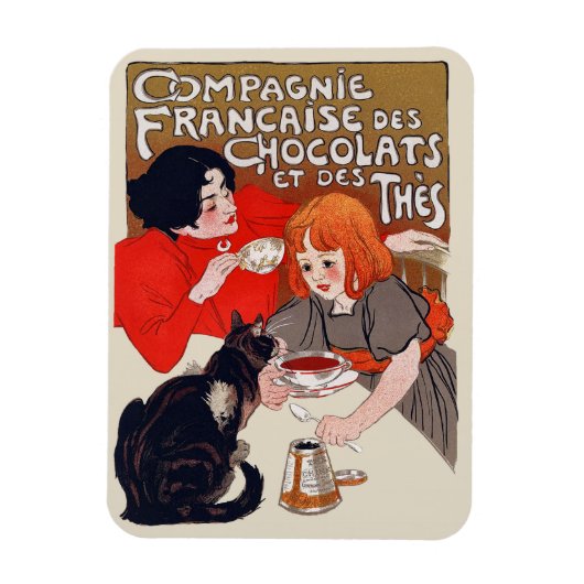 Franse chocolade partij Steinlen Art Magneet (Verticaal)