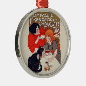 Franse chocolade partij Steinlen Art Metalen Ornament (Rechts)