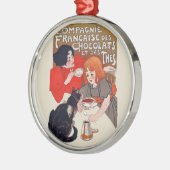 Franse chocolade partij Steinlen Art Metalen Ornament (Links)