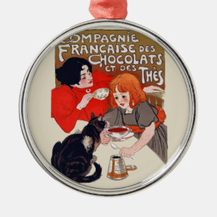 Franse chocolade partij Steinlen Art Metalen Ornament