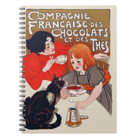 Franse chocolade partij Steinlen Art Notitieboek (Voorkant)