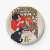 Franse chocolade partij Steinlen Art Papieren Bordje (Voorkant)