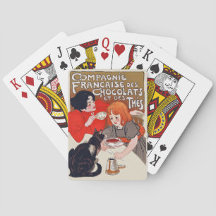 Franse chocolade partij Steinlen Art Pokerkaarten