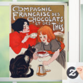 Franse chocolade partij Steinlen Art Raamsticker (Huis)