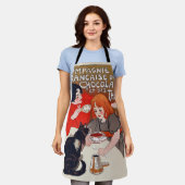 Franse chocolade partij Steinlen Art Schort (Gedragen)