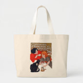 Franse Chocolade Party Grote Tote Bag (Voorkant)