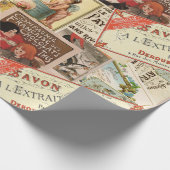  Franse Chocolade Reclame Collage Cadeaupapier (Hoek)