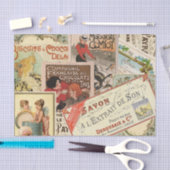 Franse Chocolade Reclame Collage Tissuepapier (Craft)