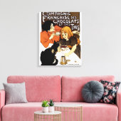 FRANSE CHOCOLADE & THEE CO ADVERTENTIE CANVAS AFDRUK (Insitu (Woonkamer))