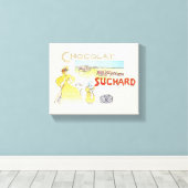 Franse chocolade Victoriaans Snoep Canvas Afdruk (Insitu (Houten vloer))