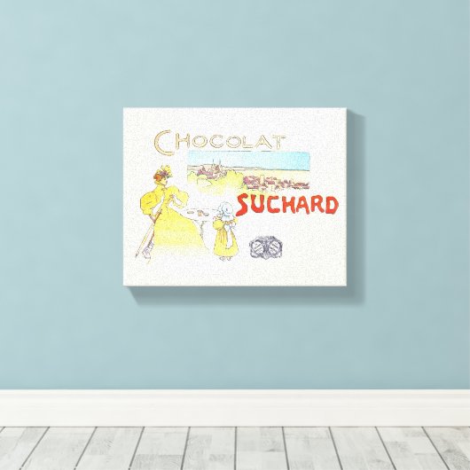 Franse chocolade Victoriaans Snoep Canvas Afdruk (Insitu (Houten vloer))