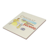 Franse chocolade Victoriaans Snoep Tegeltje (Zijkant)