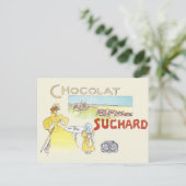 Franse Chocolade Victoriaanse Snoep Suiker Briefkaart (Staand voorkant)