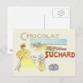 Franse Chocolade Victoriaanse Snoep Suiker Briefkaart (Voorkant / Achterkant)