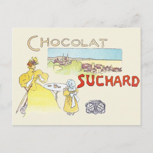 Franse Chocolade Victoriaanse Snoep Suiker Briefkaart (Voorkant)