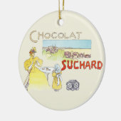 Franse Chocolade Victoriaanse Snoep Suiker Keramisch Ornament (Links)