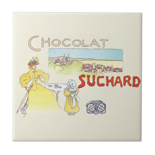 Franse Chocolade Victoriaanse Snoep Suiker Tegeltje (Voorkant)