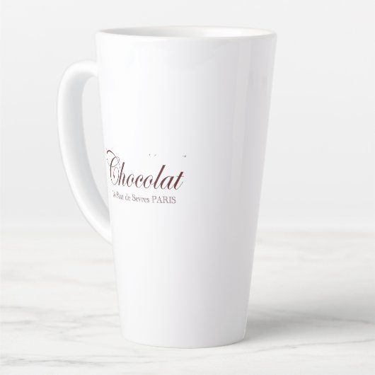 Franse Chocolade Vintage Paris Latte Mok (Linkerhoek)