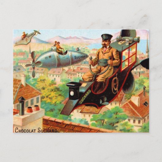Franse Chocolat Suchard Flying Machines Briefkaart (Voorkant)
