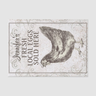 Franse cichorei HEN Grunge Ivory Decoupage Tissuepapier