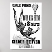 Franse Circus Acrobat poster  kunst (Voorkant)